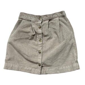 H&M Taupe Corduroy Skirt